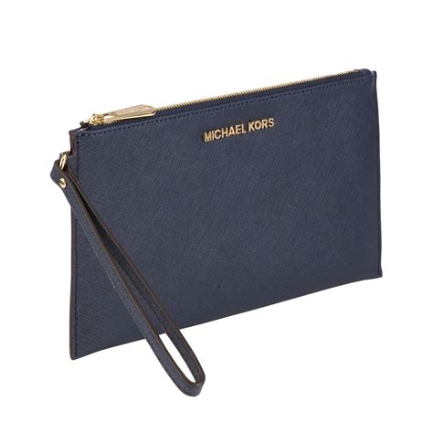 michael kors clutch blauw|Michael Kors women's white clutch.